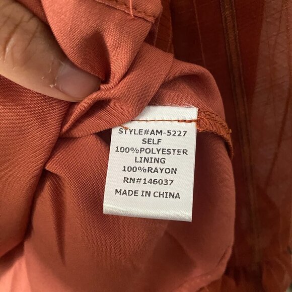 🦋 VICI Gabriela Tassel Tie Blouse Rust Boho Large - Picture 4 of 6